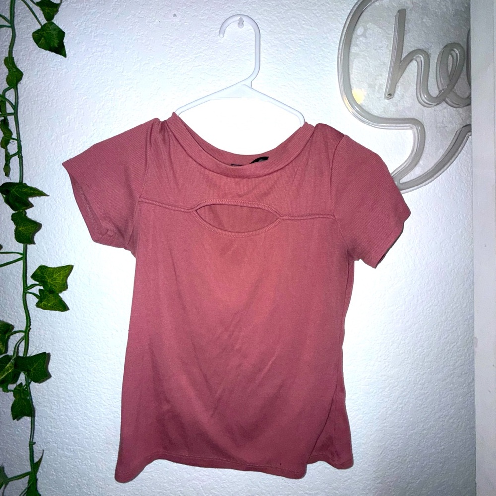 Urban Episode Dusty Pink Ribbed Top – Size S